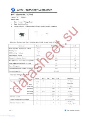 BAT43WG datasheet  