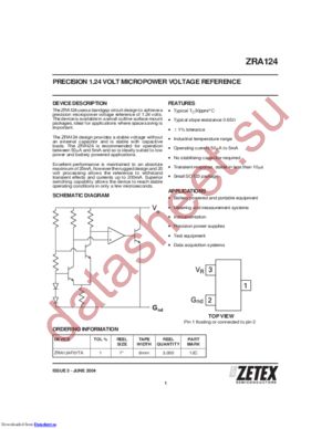 ZRA124F01TA datasheet  