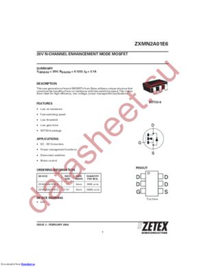 ZXMN2A01E6_06 datasheet  