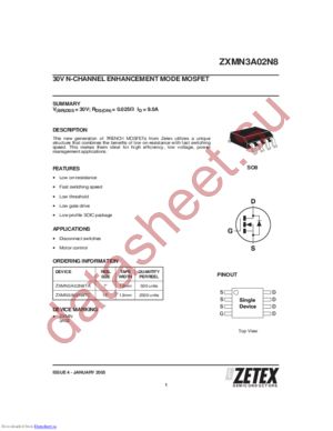 ZXMN3A02N8TC datasheet  